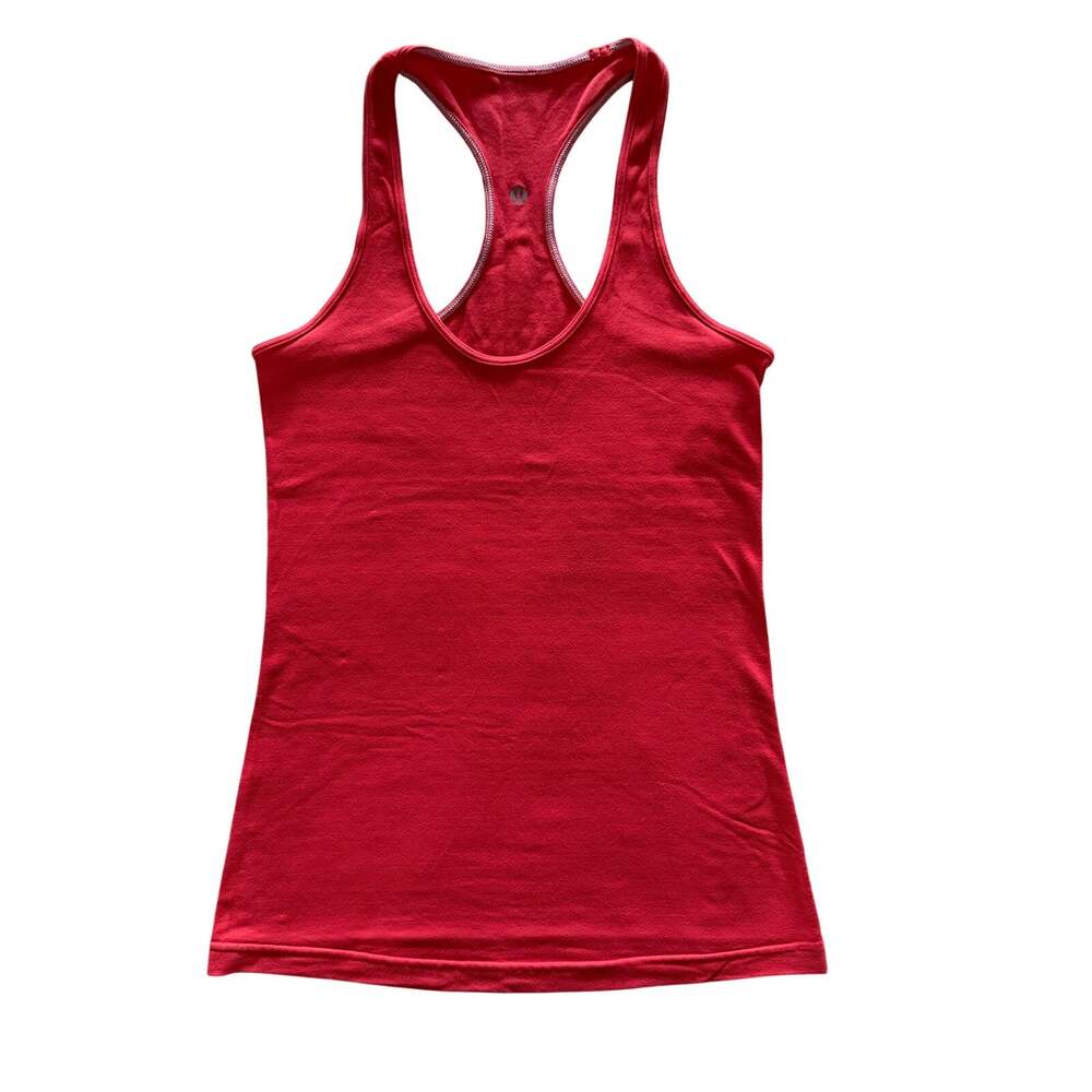 Orange Lululemon tank top, Halloween active wear Sz 6